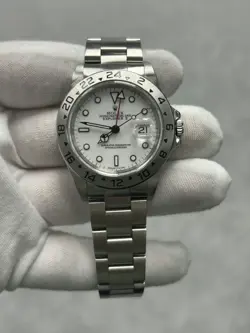 ROLEX EXPLORER II 16570 WHITE POLAR DIAL 40MM OYSTER BRACELET STAINLESS STEEL