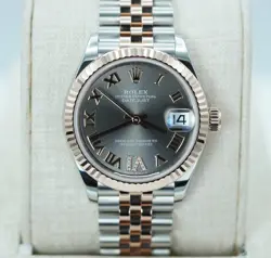 ROLEX 278271 DATEJUST 31 TWO TONE SLATE DIAMOND VI DIAL JUBILEE BAND FULL SET