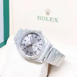 ROLEX 34MM RHODIUM DIAL OYSTER PERPETUAL AIR-KING REF: 114210 (Z SERIES)