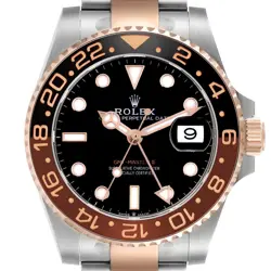 ROLEX GMT MASTER II ROOT BEER STEEL ROSE GOLD MENS WATCH 126711 UNWORN