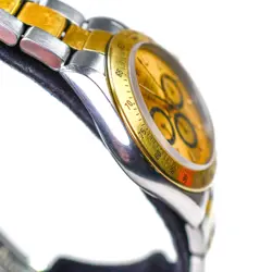 Rolex Daytona 16523 1993 18k Steel Inverted 6 Patina Champagne 40mm 4030 Zenith