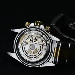 Rolex Daytona 16523 1993 18k Steel Inverted 6 Patina Champagne 40mm 4030 Zenith