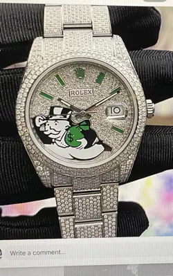 ROLEX DATEJUST 41MM 126300 ICED OUT MONOPOLY DIAL