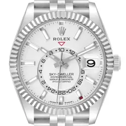 ROLEX SKY-DWELLER STEEL WHITE GOLD WHITE DIAL MENS WATCH 336934