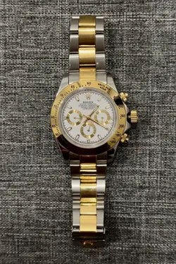 ROLEX DAYTONA - 40MM, STEEL/GOLD, WHITE DIAL (116523)