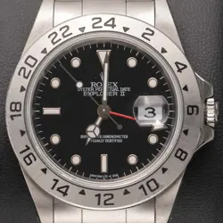 ROLEX EXPLORER II 16570 WATCH 40MM BLACK DIAL