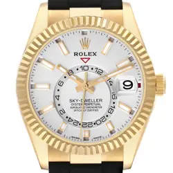 ROLEX SKY-DWELLER YELLOW GOLD OYSTERFLEX MENS WATCH 326238 BOX CARD