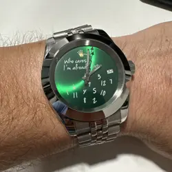 RELAX ROLEX WATCH WHO CARES I’M ALREADY LATE AUTOMATIC JUBILEE BRACELET
