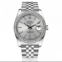 ROLEX DATEJUST STEEL OYSTER DIAMOND BEZEL DIAL PERPETUAL 36MM