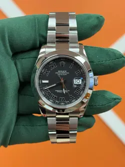 ROLEX DATEJUST 116300 GREY ROMAN DIAL | 2017 COMPLETE SET  *UNDER WARRANTY*