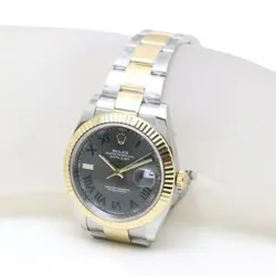 ROLEX DATEJUST 41 126333 RANDOM SLATE DIAL ROMAN K18YG SS AUTOMATIC MEN'S WATCH