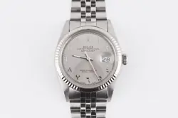 ROLEX DATEJUST REF.16014 STAINLESS STEEL & WHITE GOLD 36MM GREY ARABIC DIAL