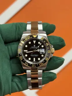ROLEX GMT-MASTER II TWO-TONE 18K GOLD STEEL 40MM WATCH 116713 | FULLY SERVICED
