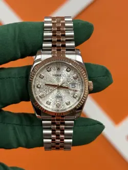 ROLEX DATEJUST 116231 SS/RG JUBILEE BRACELET | ANNIVERSARY DIAMOND COMPUTER DIAL