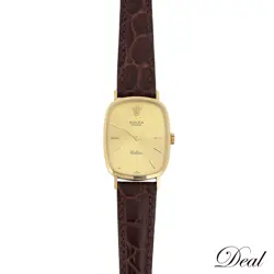 K18YG ROLEX CELLINI CAL.1601 4111 VINTAGE 1981 WOMEN WATCH
