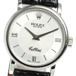 ROLEX 6110 9 CELLINI K18WG QUARTZ WOMEN WITH 813270