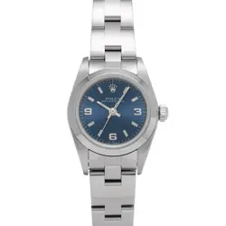 USED ROLEX 76080 A (MANUFACTURED AROUND 1999) BLUE WOMEN WATCH
