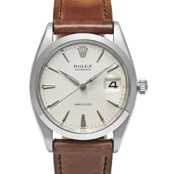 CIRCA 1961 ROLEX OYSTERDATE REF.6694 SILVER MEN WATCH