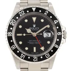 AUTHENTIC ROLEX GMT MASTER 2 16710 SS AUTOMATIC #P  #270-004-025-1681
