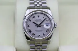 ROLEX 116200 RHODIUM ROMAN DATEJUST 36MM 2007