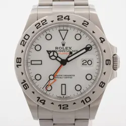 ROLEX EXPLORER II 226570 SS SS AT WHITE DIAL 2 EXTRA LINKS