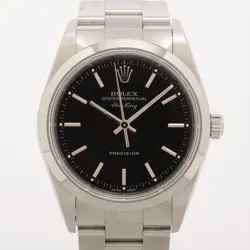 ROLEX AIR-KING 14000M SS SS AT BLACK DIAL 2 EXTRA LINKS