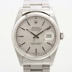 ROLEX DATEJUST 16200 SS SS AT SILVER-FACE 2 EXTRA LINKS