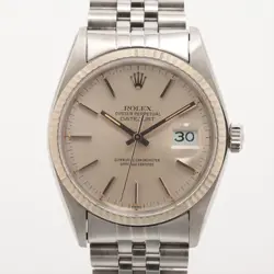 ROLEX DATEJUST 16014 SS×WG SS AT SILVER-FACE