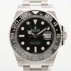 ROLEX GMT MASTER II 126710GRNR SS SS AT BLACK DIAL 1 EXTRA LINK