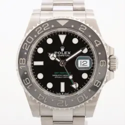ROLEX GMT MASTER II 126710GRNR SS SS AT BLACK DIAL OYSTER BRACELET