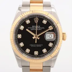 ROLEX DATEJUST 126233G SS×YG SS×YG AT BLACK DIAL OYSTER BRACELET
