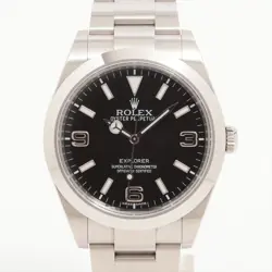 ROLEX EXPLORER I 214270 SS SS AT BLACK DIAL 1 EXTRA LINK