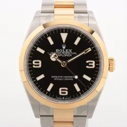 ROLEX EXPLORER I 124273 SS×YG SS×YG AT BLACK DIAL 3 EXTRA LINKS