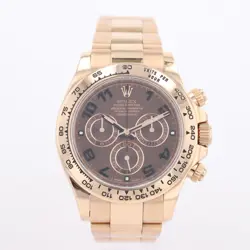 ROLEX COSMOGRAPH DAYTONA CHOCOLATE DIAL ROSE GOLD AUTOMATIC MENS WRISTWATCH