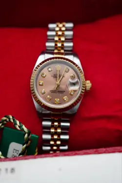 ROLEX DATEJUST 69173 26MM PINK DIAMOND DIAL - BOX & PAPERS 1992