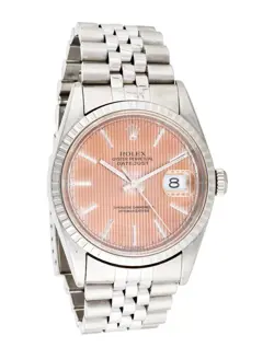 ROLEX DATEJUST 16220 36MM WHITE ROMAN NUMERAL DIAL JUBILEE WATCH 1999 EDITION