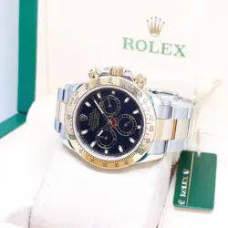 Rolex 40mm Black Indexes 2 Tone Daytona REF: 116523 (2014)