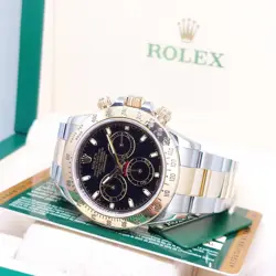 Rolex 40mm Black Indexes 2 Tone Daytona REF: 116523 (2014)