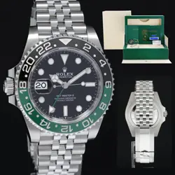 2023 NEW PAPERS ROLEX GMT-MASTER II SPRITE GREEN BLACK JUBILEE STEEL 126720 VTNR