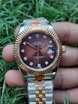 ROLEX DATEJUST CHOCOLATE 36MM DIAL TWO TONE JUBILEE STAINLESS STEEL BRACELET