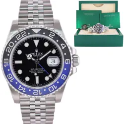 2022 MINT ROLEX GMT MASTER II BATMAN BLUE JUBILEE CERAMIC 126710BLNR WATCH BOX