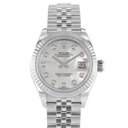 ROLEX DATEJUST 28 279174 MOTHER OF PEARL DIAMOND STEEL JUBILEE  LADIES  WATCH