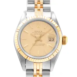 ROLEX DATEJUST 26 69173 1987 CHAMPAGNE STEEL YELLOW GOLD JUBILEE LADIES WATCH