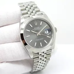 ROLEX 126300 DATEJUST 41 WITH SLATE STICK DIAL ON JUBILEE