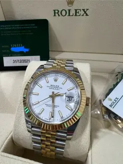 ROLEX DATEJUST 126333 41MM WHITE DIAL YELLOW GOLD & STAINLESS STEEL JUBILEE