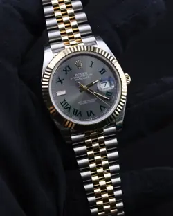 NEW 2025 FACTORY STICKERS ROLEX DATEJUST 41 WIMBLEDON DIAL 126333 YELLOW GOLD