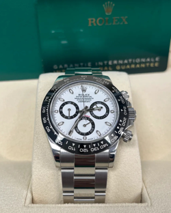 ROLEX DAYTONA PANDA 116500LN COSMOGRAPH WHITE DIAL STAINLESS STEEL 2023 COMPLETE