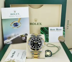 ROLEX 43MM 18KT GOLD & STAINLESS STEEL SEA-DWELLER BLACK DIAL 126603 SANT BLANC
