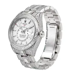 Rolex Sky-Dweller Watch 42MM Meteorite Diamond Index Markers Dial White Gold