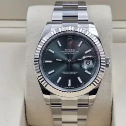 NEW 2025 ROLEX DATEJUST 41MM 126334 MINT GREEN OYSTER FLUTED BEZEL UNWORN